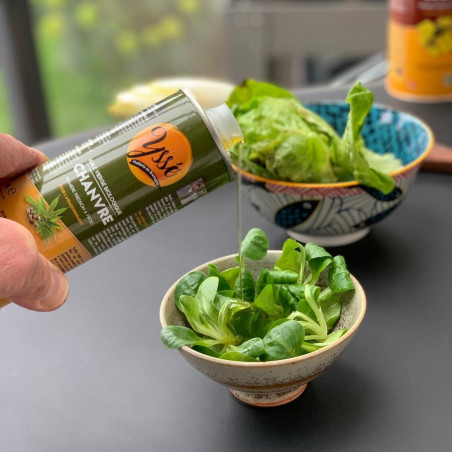 Huile chanvre vierge à froid pour salade Huile chanvre vierge à froid pour salade
