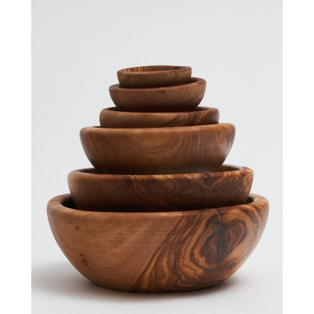 Wooden bowl olive tree multi size natural