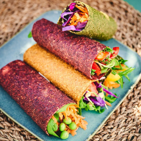 wrap cru déshydraté légumes wraps