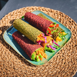 wrap cru déshydraté légumes wraps épinards wrap cru déshydraté légumes wraps épinards