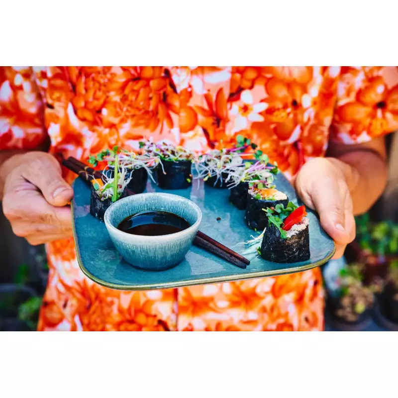 Rauw nori zeewierblad lage temperatuur sushi maki geoogst in Bretagne