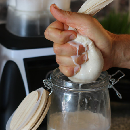 sac a lait végétal coton bio facile d'utilisation