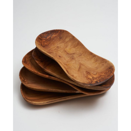 Handmade plate, large size, in olive wood | BIOVIE