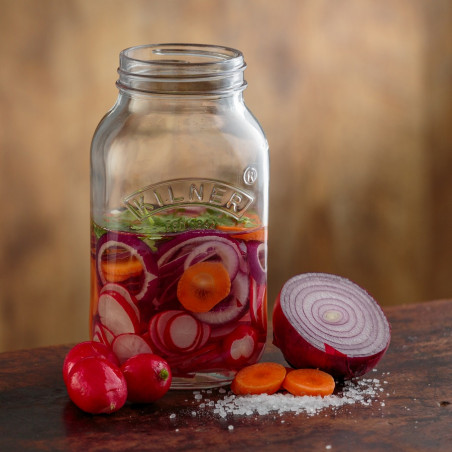 Jarre de lactofermentation en verre 1L Kilner Jarre de lactofermentation en verre 1L Kilner