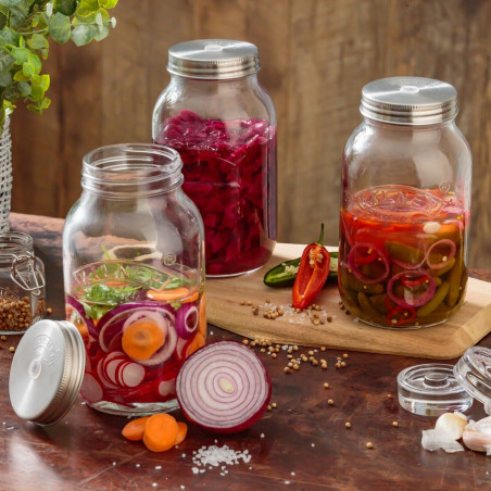 recettes légumes lactofermentés jarre de fermentation en verre 1L Kilner