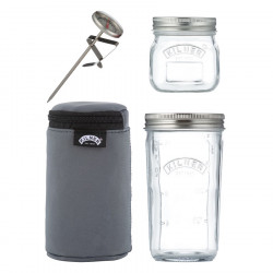 kit yaourt kilner thermos pots en verre thermomètre yaourtière