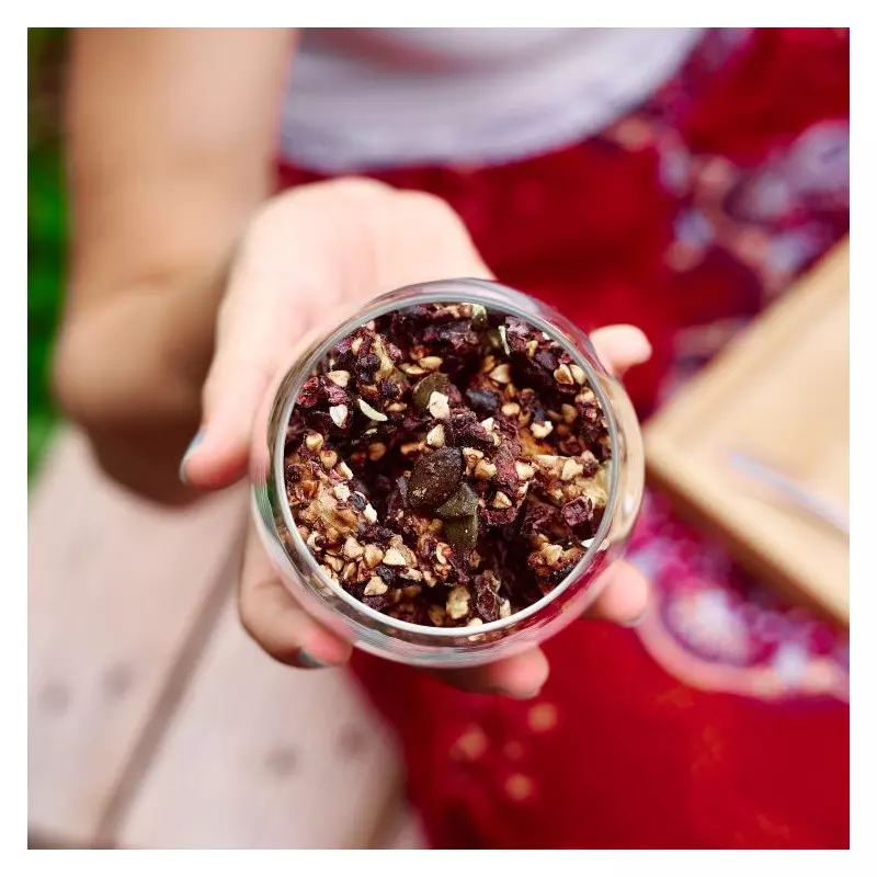 granola chocolat cacao cru sarrasin durian croustillant