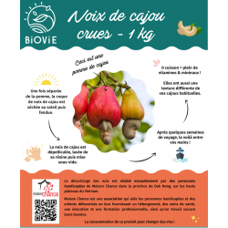 Étiquette Noix de cajou crues équitables Maison Chance Étiquette Noix de cajou crues équitables Maison Chance