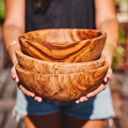 Rustic Olive Wood Salad Bowl ecological Rustic Olive Wood Salad Bowl ecological