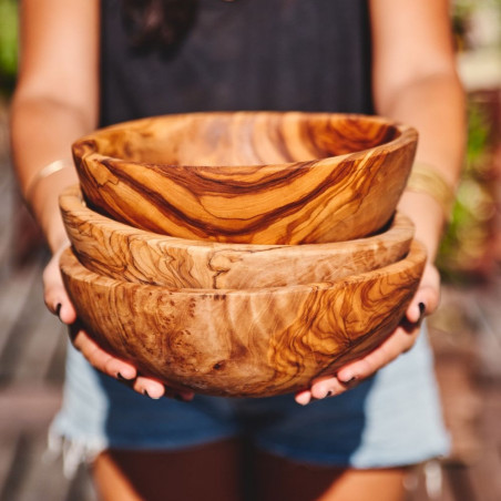 Rustic Olive Wood Salad Bowl ecological