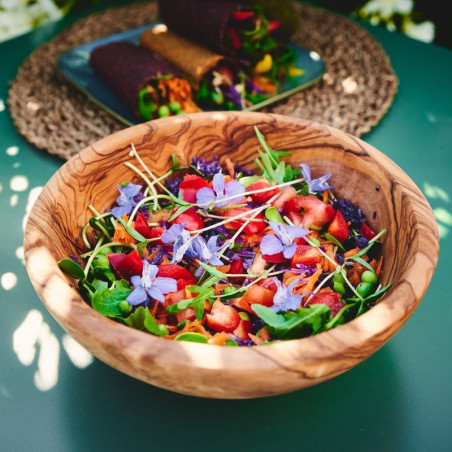 Rustic Olive Wood Salad Bowl ecological