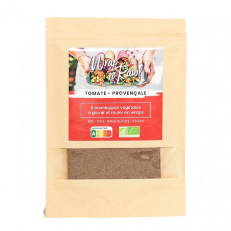 Wraps crus déshydratés tomate herbes de provence healthy Wraps crus déshydratés tomate herbes de provence healthy