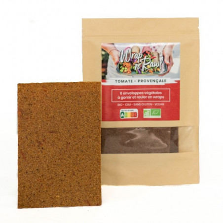 Wraps crus déshydratés tomate herbes de provence healthy Wraps crus déshydratés tomate herbes de provence healthy