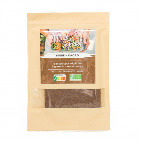 wrap de fruits version crue poire cacao wrap de fruits version crue poire cacao