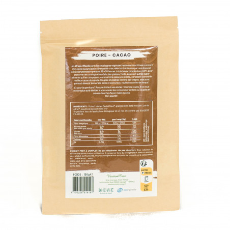 wrap de fruits version crue poire cacao wrap de fruits version crue poire cacao