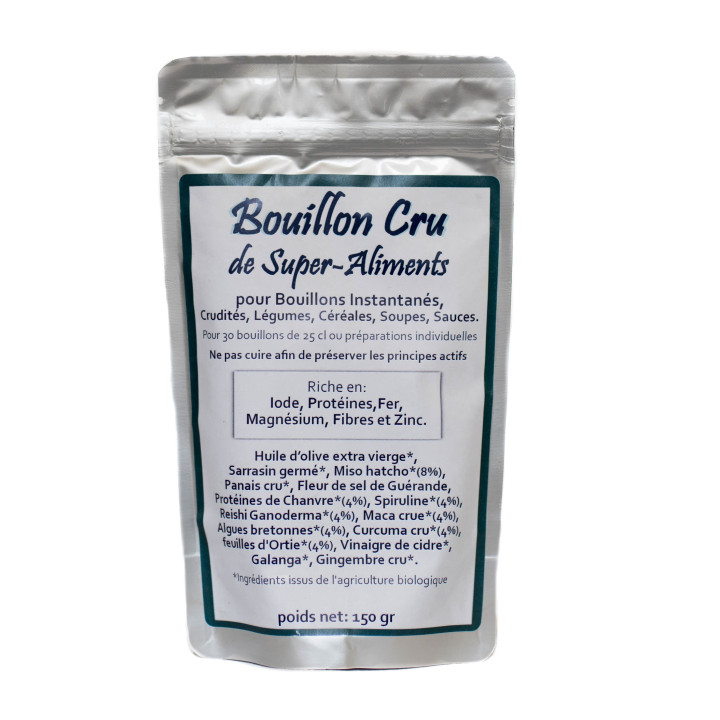 sachet bouillon cru de super aliments