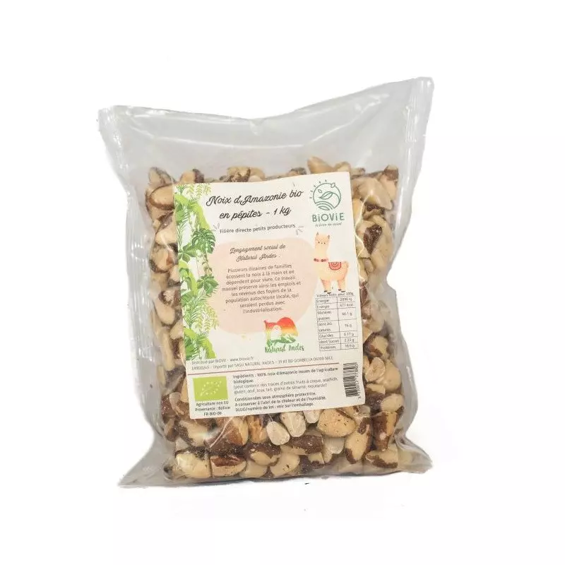 nueces de Brasil Natural'andes cadena de pequeños productores bolsa de 1kg