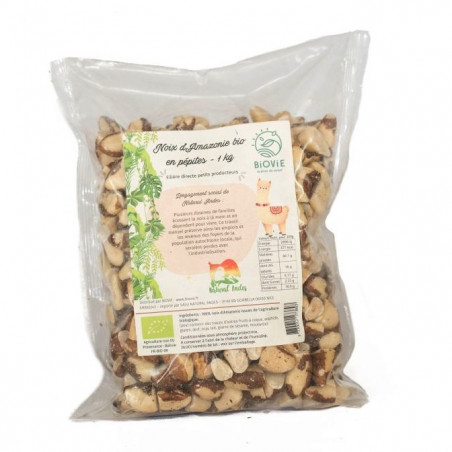 noix d'amazonie Natural'andes fililère petit producteur sac 1kg noix d'amazonie Natural'andes fililère petit producteur sac 1kg