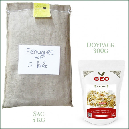 Fenugreek Seeds 2 packagings 5 kilos or 300 grams