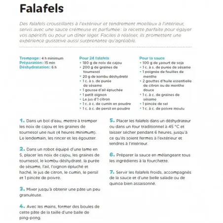 Receita de falafel retirada do livro "algas no dia a dia" Receita de falafel retirada do livro "algas no dia a dia"