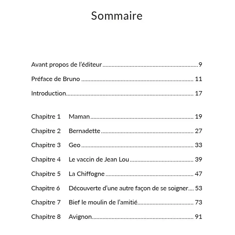 sommaire du livre Au dessus des nuages il y a toujours le soleil - Irène Grosjean