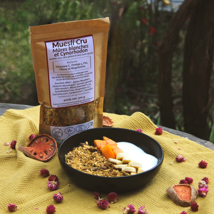 muesli aux mure blanches cynorhodon cru