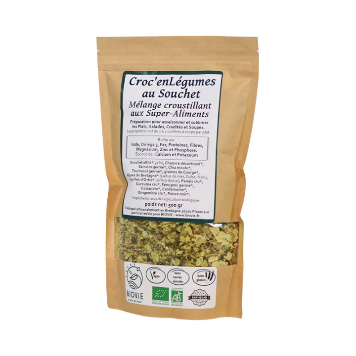 Crunchy tiger nut, sprouted seed and seaweed mix (organic, raw)