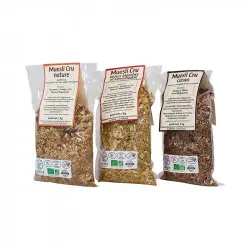 gamme muesli cru biovie 1 kg : nature, cacao et mure blanche