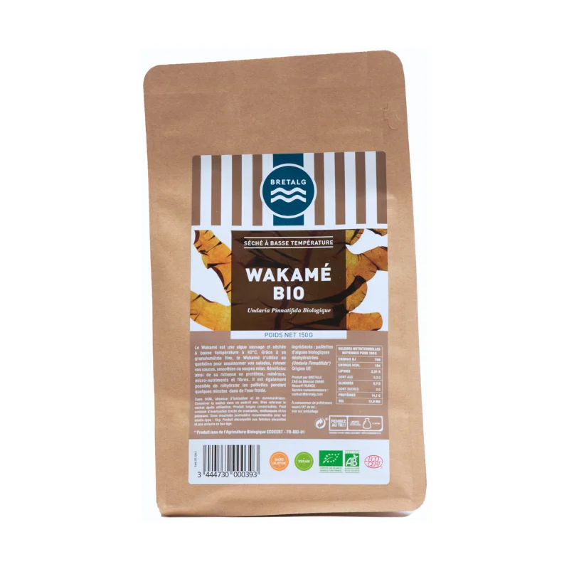 Biologische Gedroogde Wakame Zeewier (150 g)