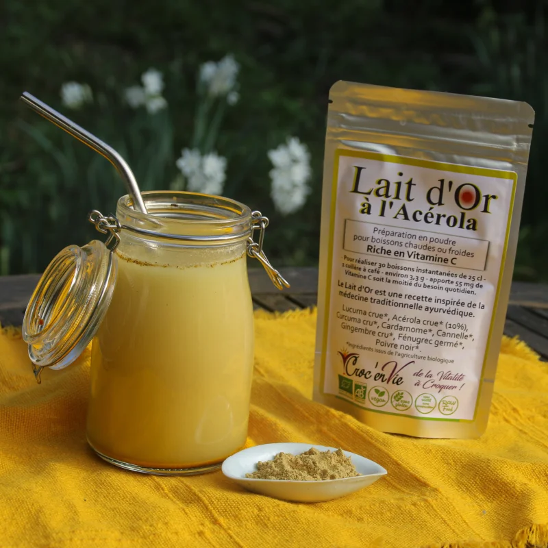 verre lait acérola