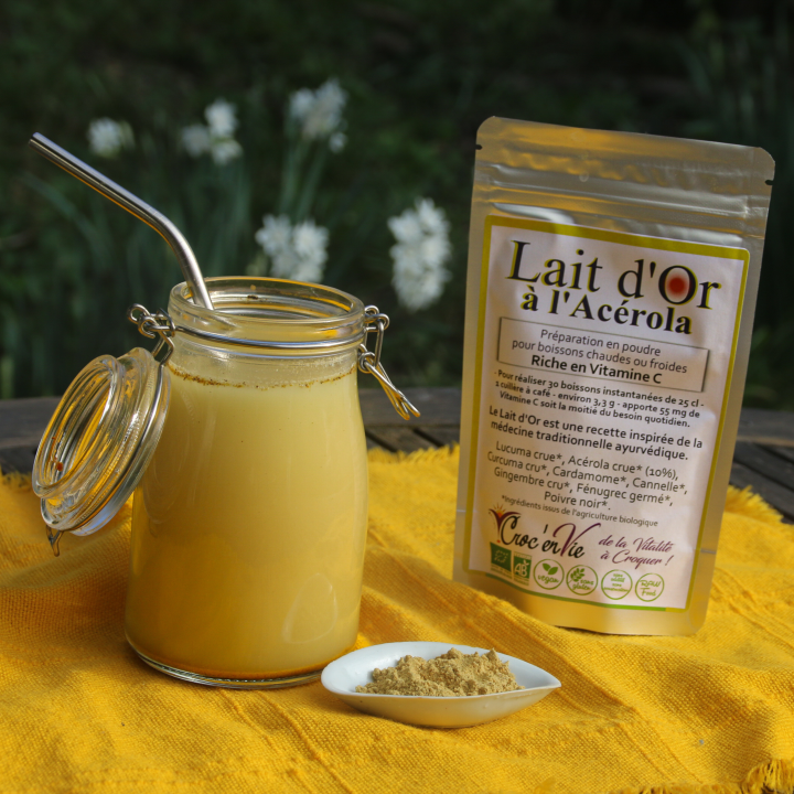 verre lait acérola