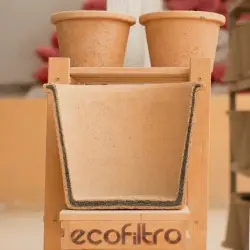 Corte longitudinal del filtro del Ecofiltro Corte longitudinal del filtro del Ecofiltro