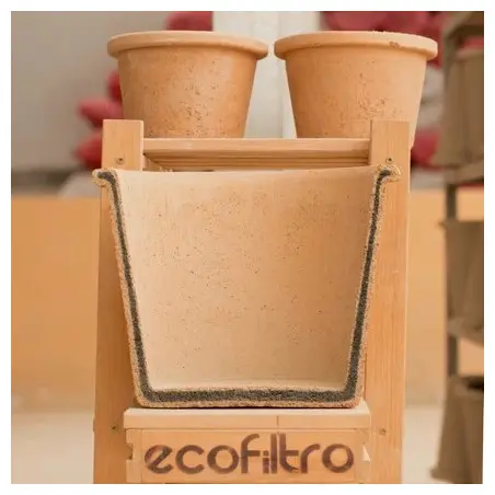 Corte longitudinal del filtro del Ecofiltro Corte longitudinal del filtro del Ecofiltro