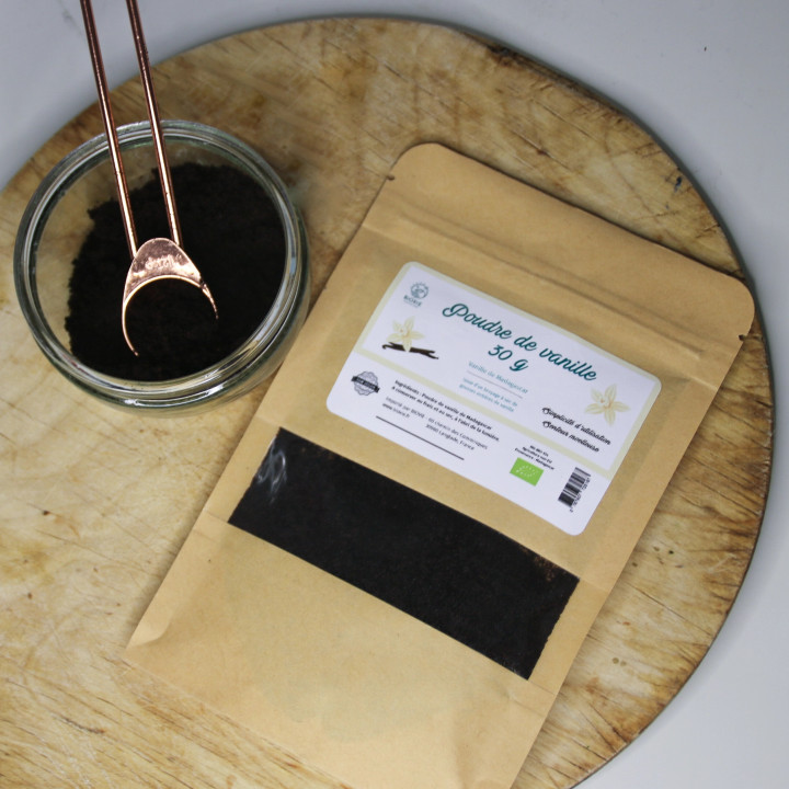 Organic Bourbon vanilla powder from Madagascar 30 g | Biovie