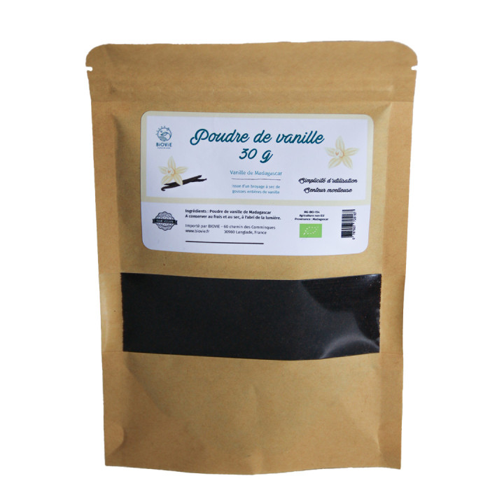 Organic Bourbon vanilla powder from Madagascar 30 g | Biovie