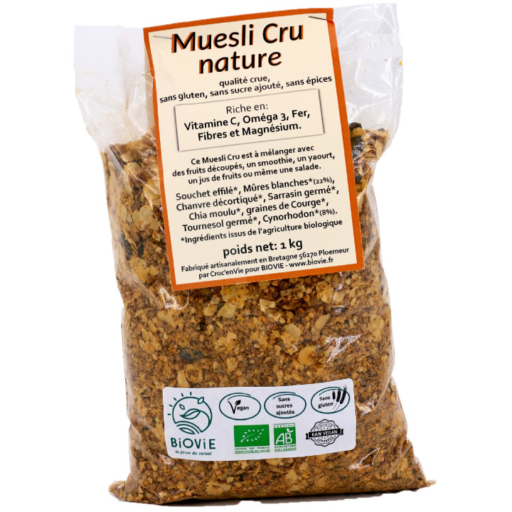 Muesli Cru Natural (Cânhamo + Trigo Sarraceno Orgânico)