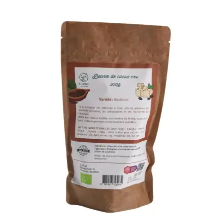 Organic raw cocoa butter (National variety)