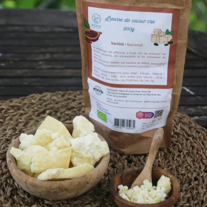 Rauwe Biologische Ambachtelijke Cacaoboter - Nacional Variëteit | Biovie