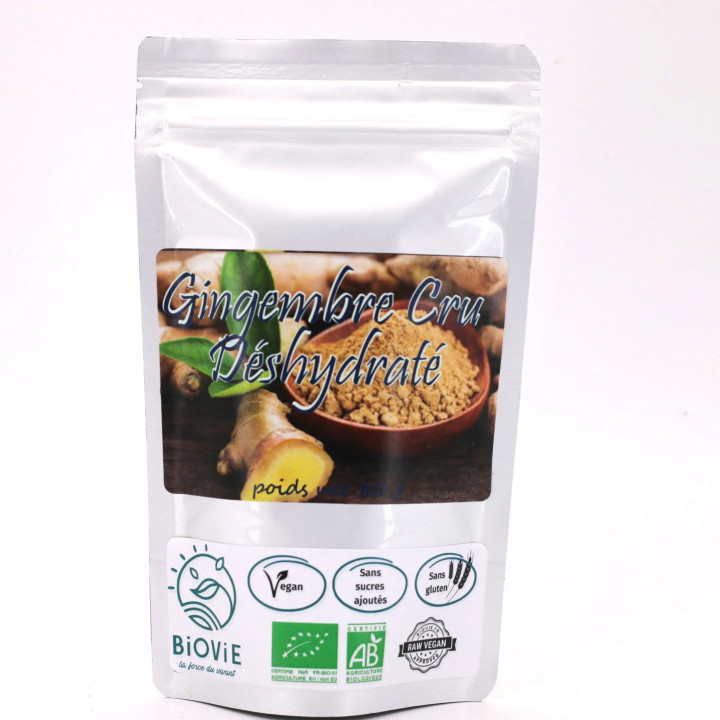 Jengibre Crudo Deshidratado Orgánico en Polvo - 80 g Natural