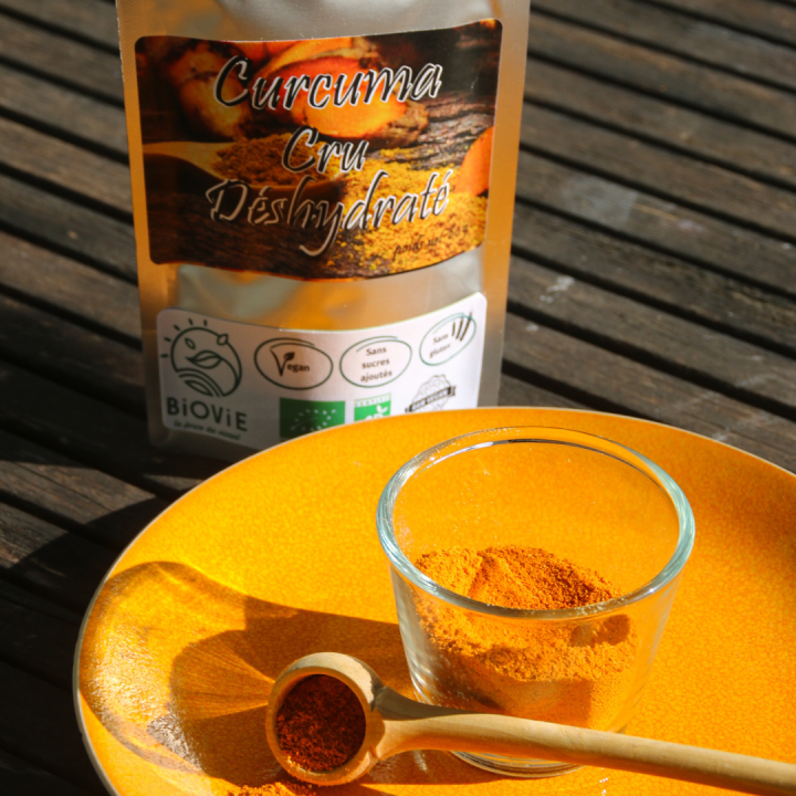 Getrocknetes bio Kurkumapulver 80 g – 100 % rein & roh