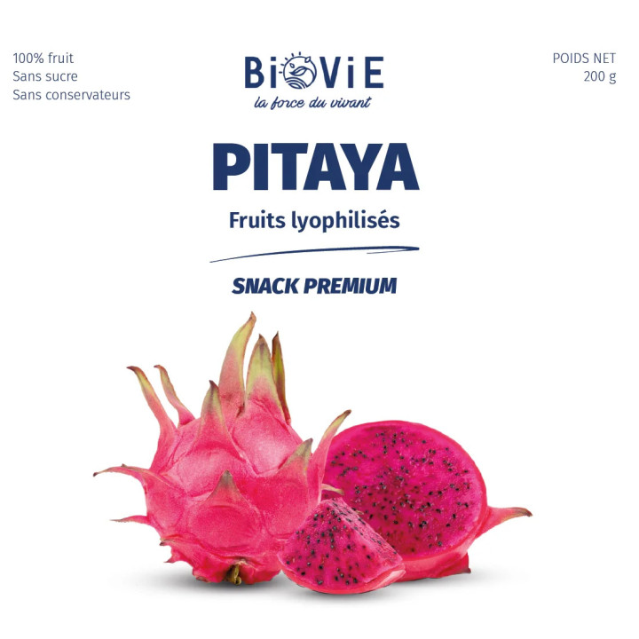 Gefriergetrocknete Pitaya: Drachenfrucht ohne Zuckerzusatz | Biovie
