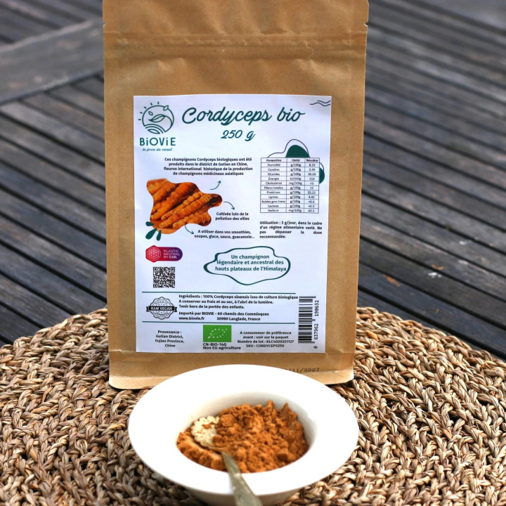 Cordyceps in polvere bio 250 g – fungo | Biovie