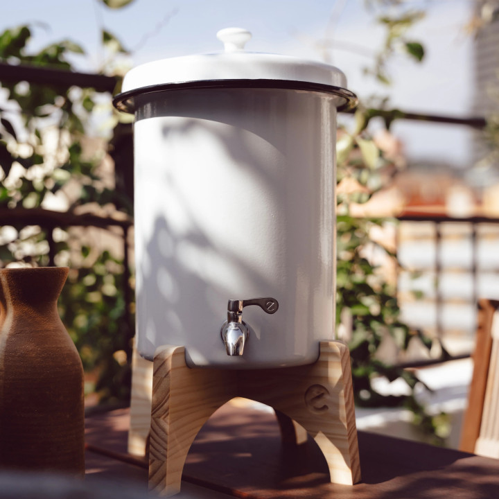 Ecofiltro 5L weiß: Wasserreiniger aus Ton