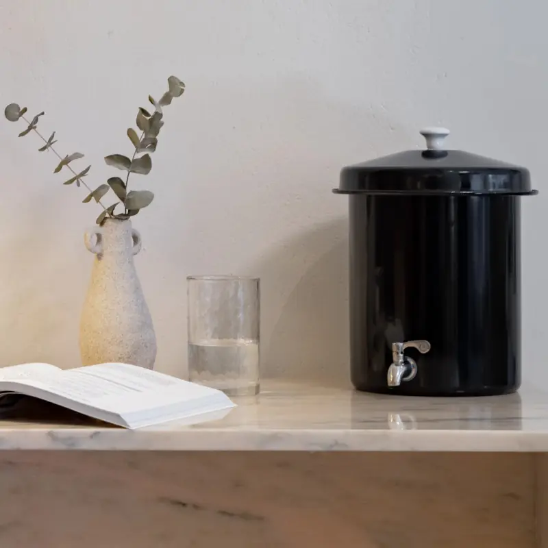 Filtro Ecofiltro 5L Nero: Purificatore d'acqua in argilla