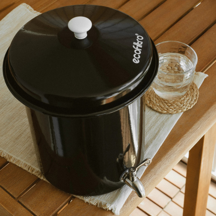 Ecofiltro 5L Zwart: Waterzuiveraar van klei