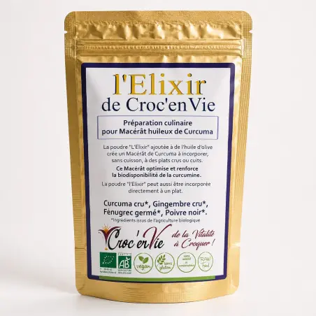 Przygotowanie kulinarne Eliksir w proszku (do maceratu olejowego z kurkumy) Bio - 80g