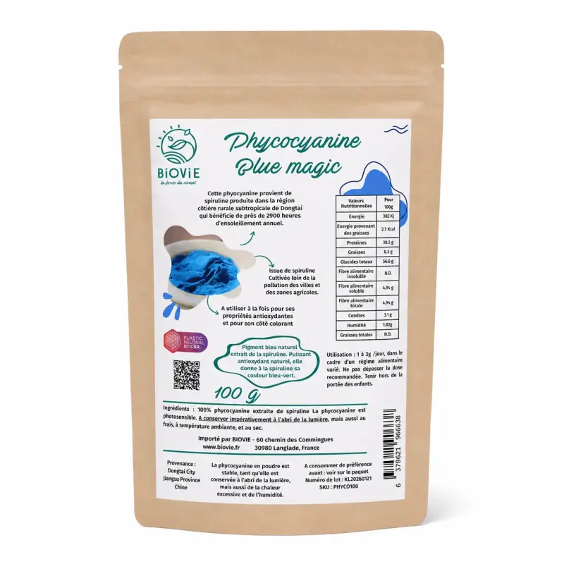 Organic Phycocyanin Powder - 100% Pure Blue Spirulina | Biovie