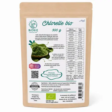 Organiczny proszek z chlorelli - 500g