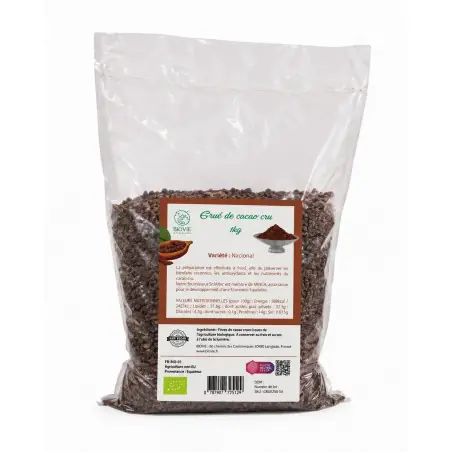 Gru di Cacao Crudo Bio 250g/1kg – Varietà Nacional | Biovie