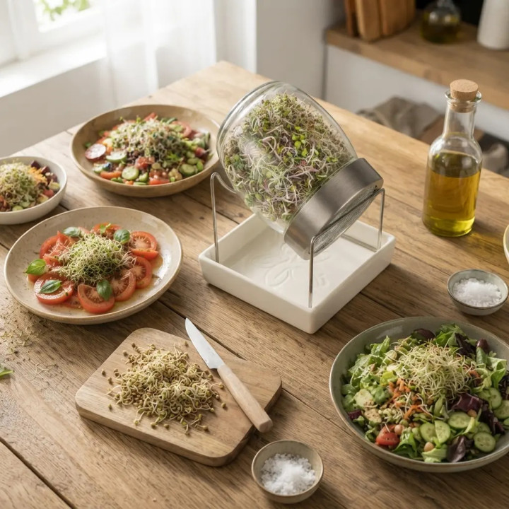 Germoir Geo Jar - bocal en verre à graines germées bio | Biovie